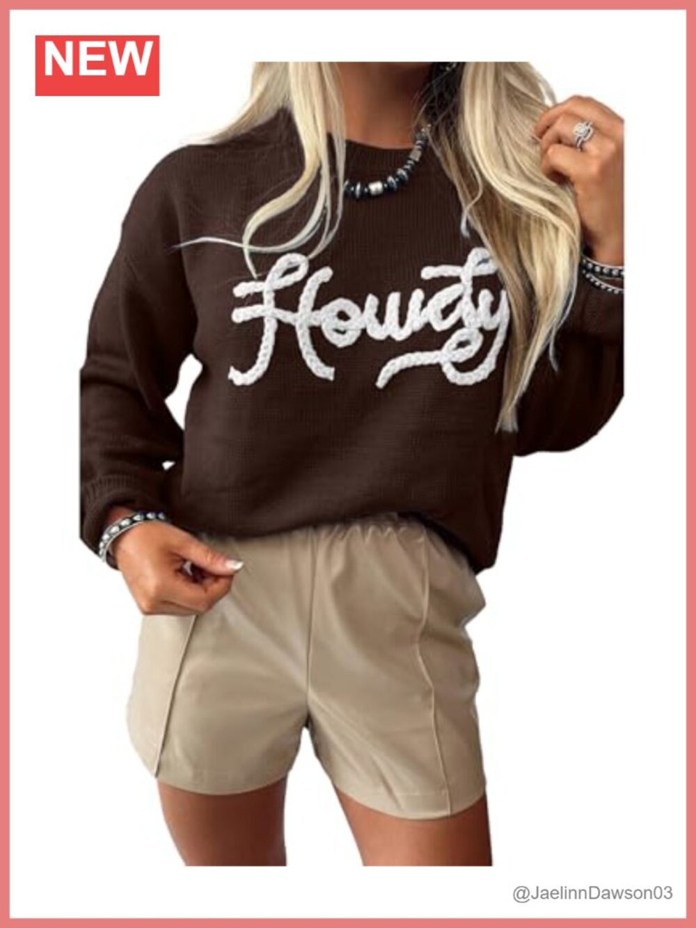 Womens Pullover Sweater Bows Print Embroidered Graphic Long Sleeve